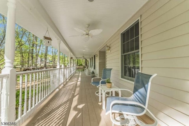 1 Craig Rd, Clinton Twp, NJ 08801 - porch with a ceiling fan