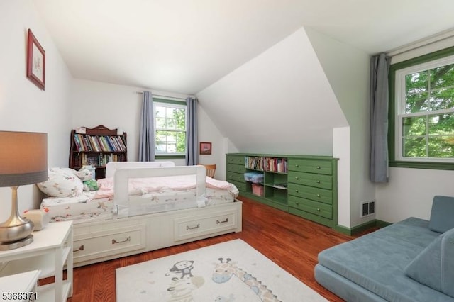 924 Maurice Ave, Rahway City, NJ 07065 - bedroom featuring wood finished floors and vaulted ceiling