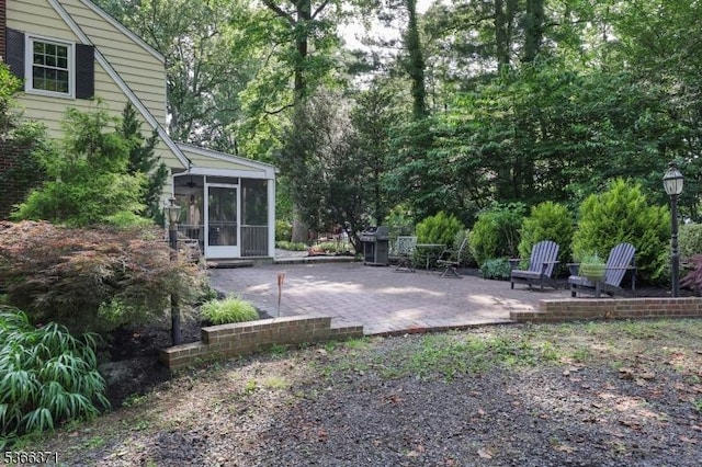 924 Maurice Ave, Rahway City, NJ 07065 - view of patio / terrace featuring a sunroom and a grill