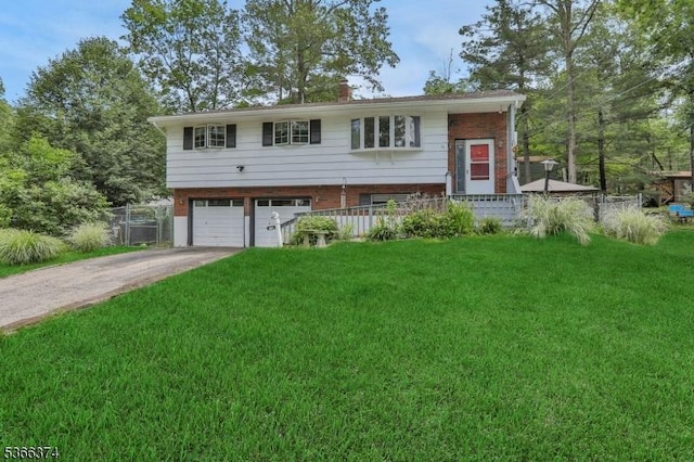 11 Ayers Ci, Andover Twp, NJ 07860 - bi-level home with brick siding, driveway, an attached garage, and a chimney