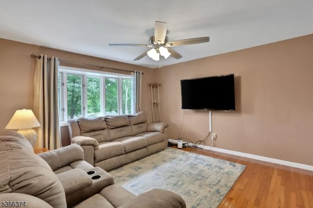 11 Ayers Ci, Andover Twp, NJ 07860 - living area with a ceiling fan and wood finished floors