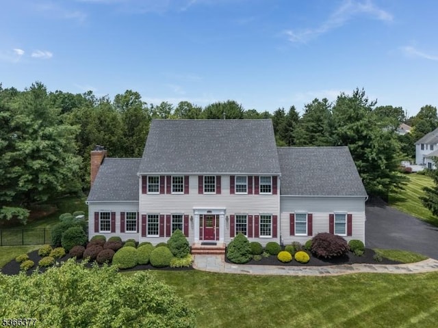 4 Coryell Ct, Raritan Twp, NJ 08822 - colonial inspired home with a chimney and roof with shingles