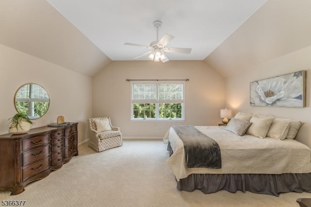 4 Coryell Ct, Raritan Twp, NJ 08822 - bedroom featuring lofted ceiling, light colored carpet, and a ceiling fan