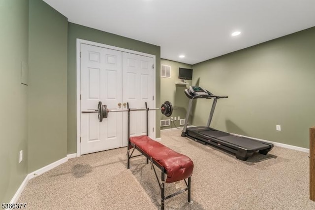4 Coryell Ct, Raritan Twp, NJ 08822 - workout area with carpet and recessed lighting