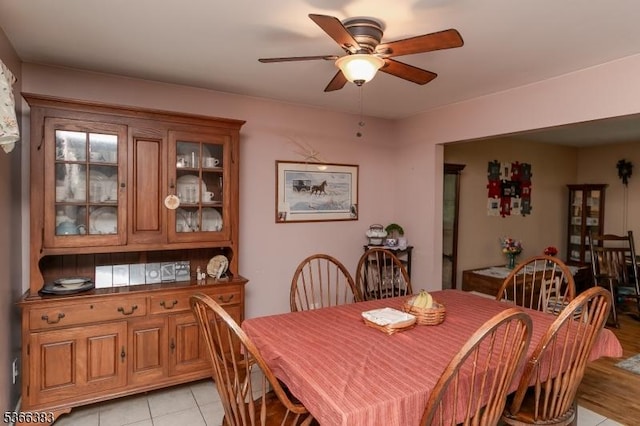 8 Ridge Rd, Independence Twp, NJ 07840 - dining area with ceiling fan and light tile patterned floors