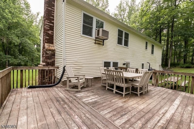 8 Ridge Rd, Independence Twp, NJ 07840 - deck with outdoor dining space and view of scattered trees
