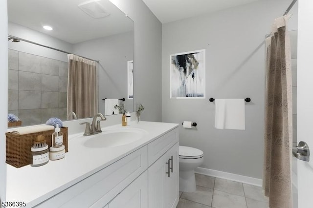 26 Gerhard, Morris Twp, NJ 07960 - bathroom featuring vanity, tile patterned flooring, and a shower with curtain
