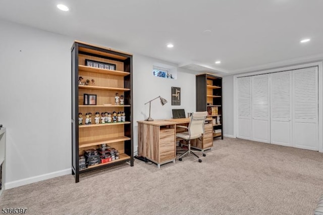 913 Columbus Ave, Westfield Town, NJ 07090 - carpeted office space featuring recessed lighting and baseboards