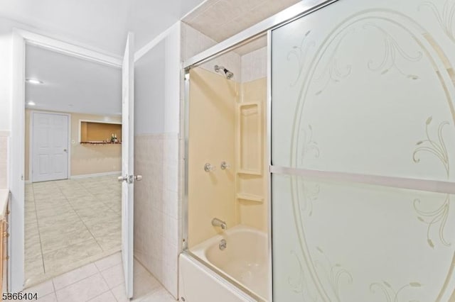 88 San Antonio Ave, Nutley Twp, NJ 07110 - bathroom featuring shower / washtub combination and tile patterned floors