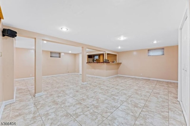 88 San Antonio Ave, Nutley Twp, NJ 07110 - finished below grade area featuring recessed lighting and tile patterned flooring
