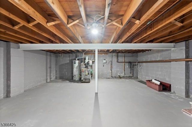 444 Harrison Ave, Lodi Boro, NJ 07644 - unfinished basement with water heater