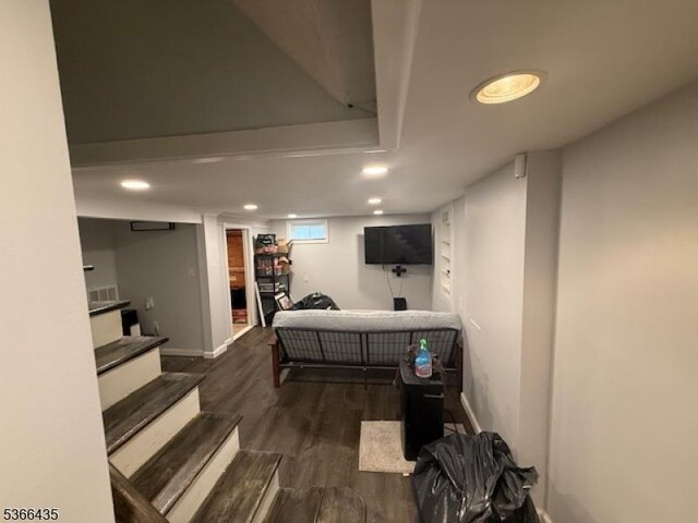 1221 Union St, Linden City, NJ 07036 - interior space featuring wood finished floors, recessed lighting, and stairway
