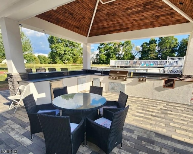 710 County Road 513, Alexandria Twp, NJ 08867 - view of patio / terrace featuring area for grilling, a gazebo, and outdoor dining area