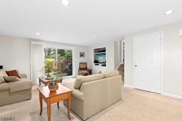 10 Cross Way, New Providence Boro, NJ 07974 - living area featuring recessed lighting and light carpet