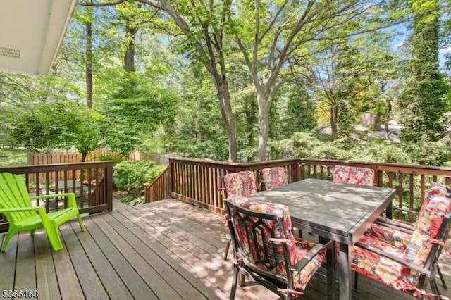 10 Cross Way, New Providence Boro, NJ 07974 - wooden terrace with outdoor dining area