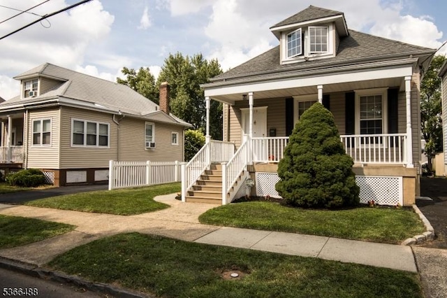 219 Magie Ave, Roselle Park Boro, NJ 07204 - bungalow-style home with covered porch, a shingled roof, and stairs