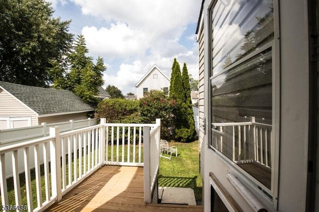 219 Magie Ave, Roselle Park Boro, NJ 07204 - wooden terrace with a yard
