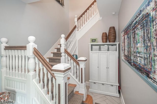 151 N Union St Unit 6, Lambertville City, NJ 08530 - stairway featuring baseboards
