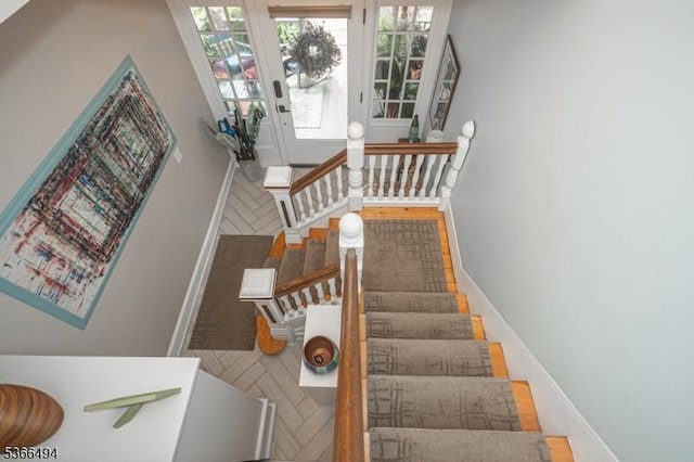 151 N Union St Unit 6, Lambertville City, NJ 08530 - stairway with baseboards and a towering ceiling