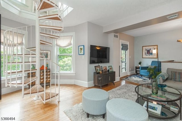 151 N Union St Unit 6, Lambertville City, NJ 08530 - living area featuring plenty of natural light and wood finished floors
