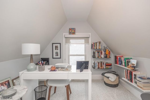 151 N Union St Unit 6, Lambertville City, NJ 08530 - carpeted office space featuring vaulted ceiling