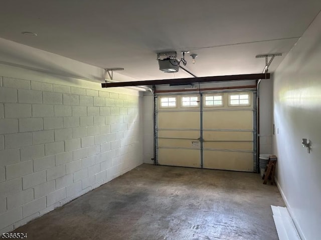 39 Green St, Oxford Twp, NJ 07863 - garage with concrete block wall and a garage door opener