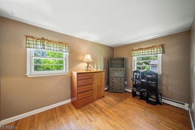 54 Pine Ln, West Milford Twp, NJ 07480 - office featuring light wood finished floors and a baseboard heating unit
