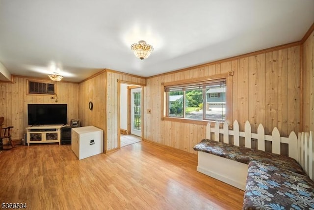 54 Pine Ln, West Milford Twp, NJ 07480 - living area featuring wooden walls and wood finished floors