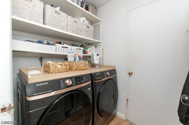 11 Killdeer Dr, Allamuchy Twp, NJ 07840 - laundry room featuring separate washer and dryer and light wood-type flooring