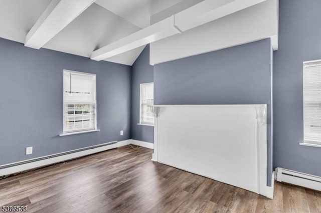 853 Westfield Ave, Rahway City, NJ 07065 - spare room featuring a baseboard heating unit and wood finished floors