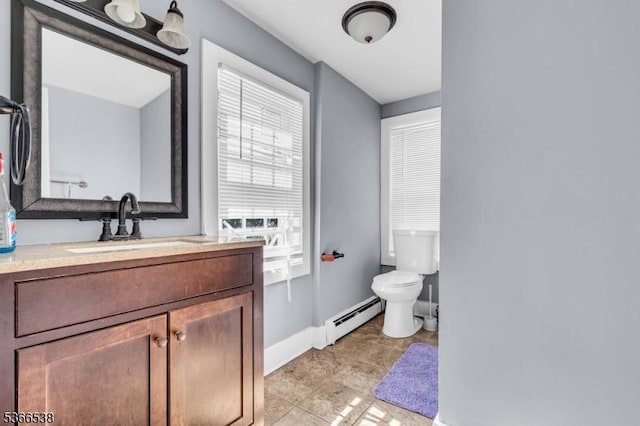 853 Westfield Ave, Rahway City, NJ 07065 - bathroom with a baseboard radiator and vanity