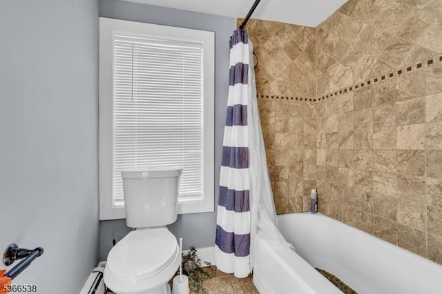 853 Westfield Ave, Rahway City, NJ 07065 - bathroom with toilet and shower / bathtub combination with curtain