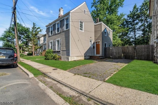 853 Westfield Ave, Rahway City, NJ 07065 - view of front of property with a chimney and entry steps