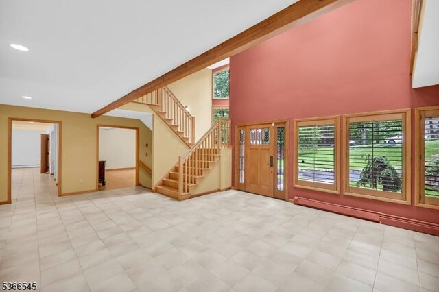86 Underrock Rd, Sparta Twp, NJ 07871 - foyer with stairs and recessed lighting