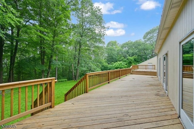 86 Underrock Rd, Sparta Twp, NJ 07871 - wooden terrace with a lawn