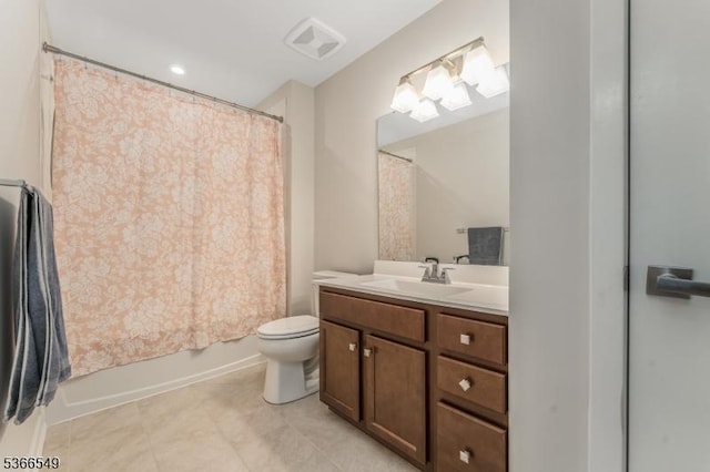 7 Harrier Ln, Washington Twp, NJ 07882 - bathroom featuring vanity, tile patterned flooring, and shower / bath combo with shower curtain