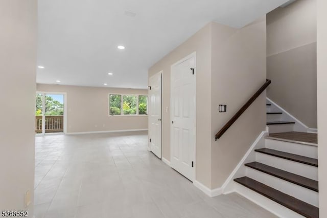 604 Skyline Dr Unit 604, Haledon Boro, NJ 07508 - hall with healthy amount of natural light, recessed lighting, and stairway