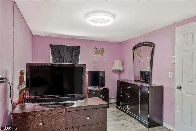 93 Meacham Ave, Nutley Twp, NJ 07110 - bedroom featuring light wood-style flooring and baseboards