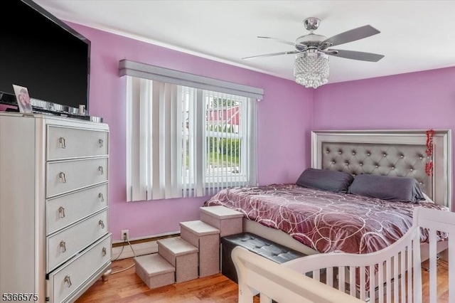 93 Meacham Ave, Nutley Twp, NJ 07110 - bedroom with wood finished floors and ceiling fan