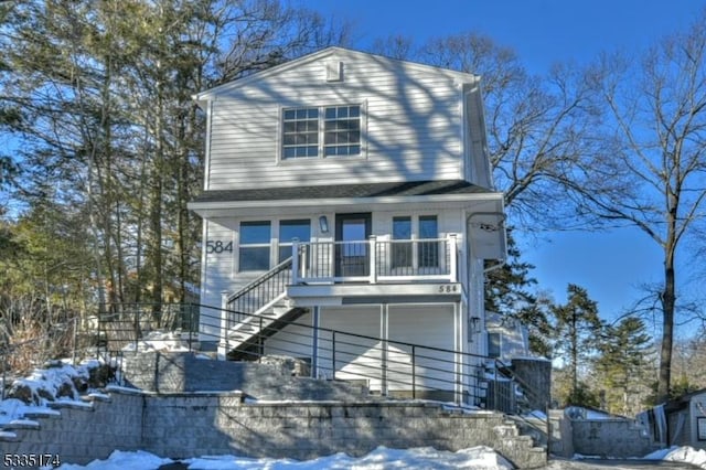 584 Lake Shore Dr, West Milford Twp, NJ 07421 - view of front of house with stairs