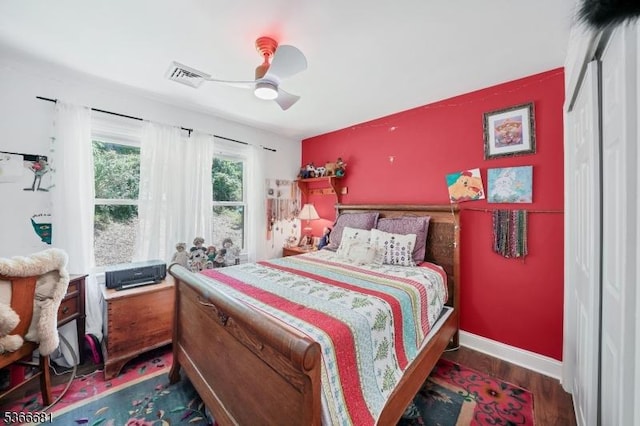 306 W Valley Brook Rd, Washington Twp, NJ 07830 - bedroom featuring wood finished floors and ceiling fan