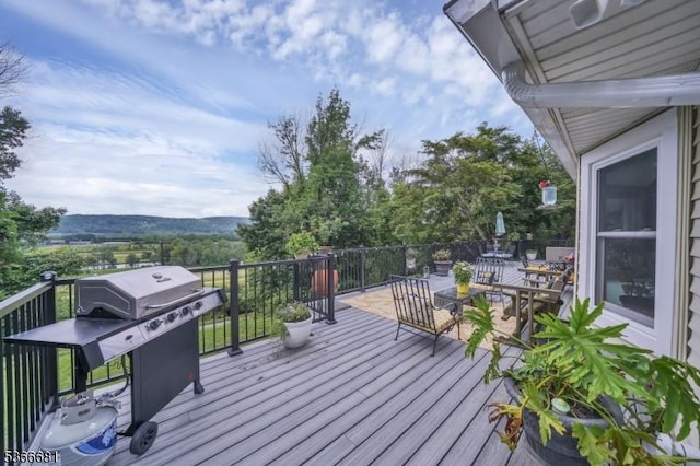 306 W Valley Brook Rd, Washington Twp, NJ 07830 - wooden terrace with area for grilling