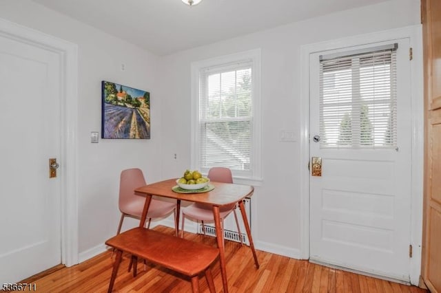 107 Oak Ln, Cranford Twp, NJ 07016 - dining room featuring light wood-style floors and baseboards