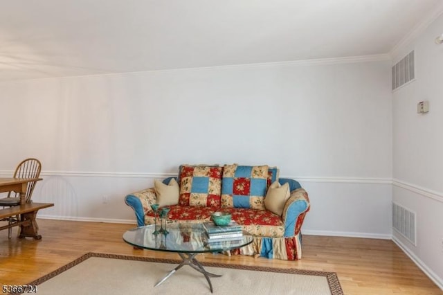 227 Potomac Dr, Bernards Twp, NJ 07920 - living area with wood finished floors and crown molding