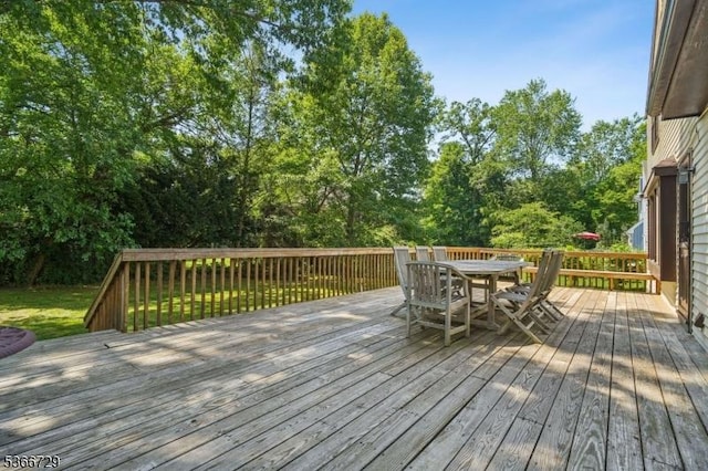 4 Dickens Ct, Morris Twp, NJ 07960 - wooden terrace with outdoor dining space