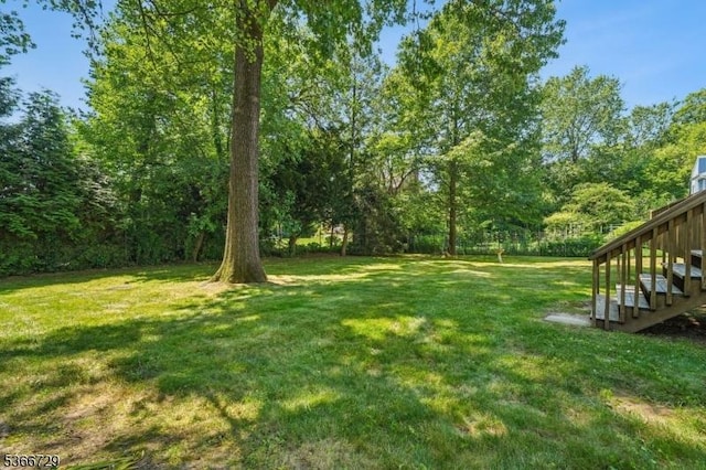 4 Dickens Ct, Morris Twp, NJ 07960 - view of grassy yard featuring stairs