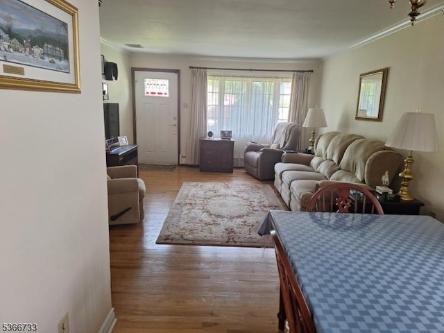 21 Fagan Pl, Woodbridge Twp, NJ 07067 - living room featuring crown molding and wood finished floors