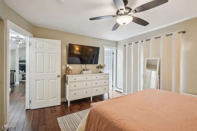 159 Kings Hwy, Washington Twp, NJ 07853 - bedroom featuring dark wood-style floors and a ceiling fan