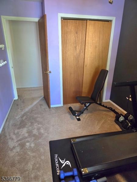 25 Alabama Ave, Jefferson Twp, NJ 07849 - workout area featuring carpet and baseboards