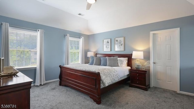 31 Burniston Ct, Hillsborough Twp, NJ 08844 - bedroom featuring light carpet, a ceiling fan, and vaulted ceiling